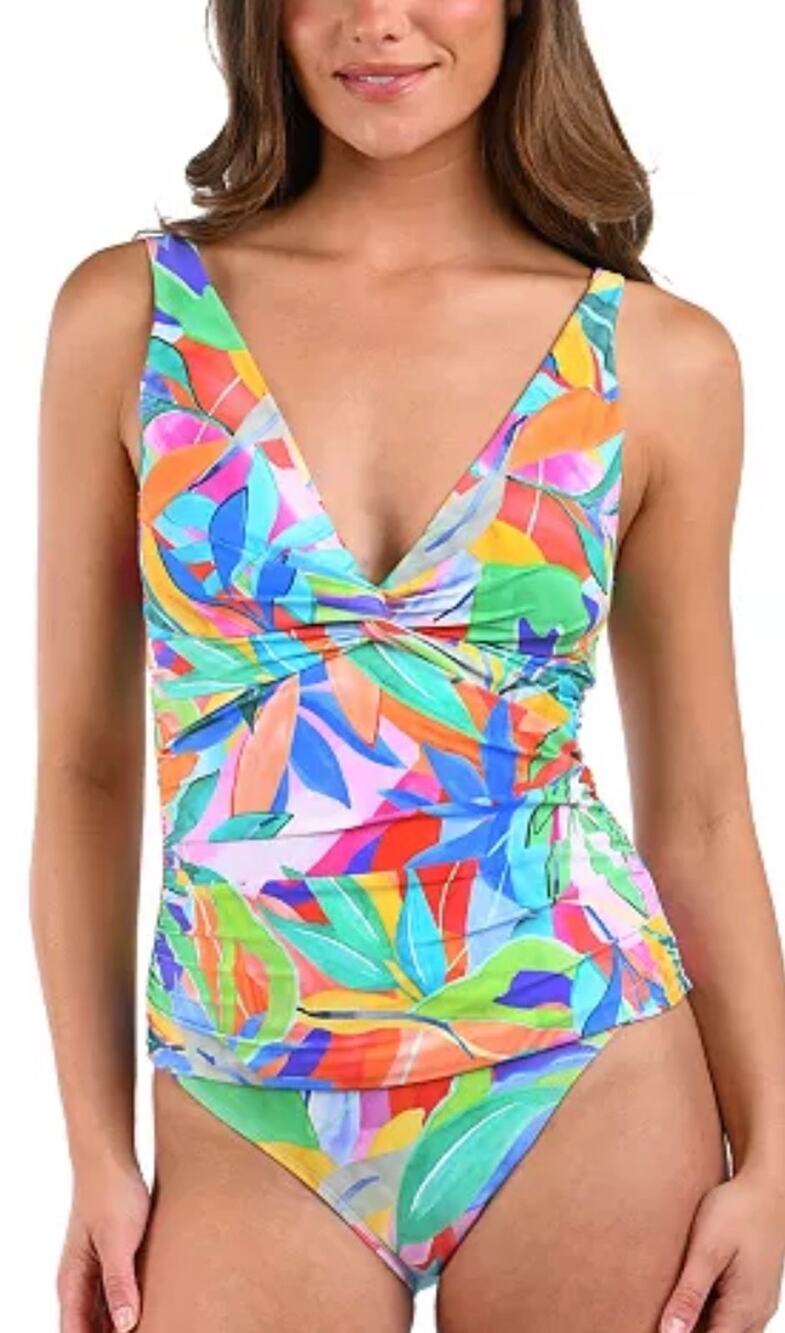 La Blanca Tropi-flage Tankini Swim 6 NWT
